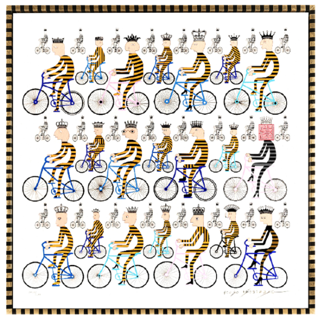 Carrera de reyes en bicicleta